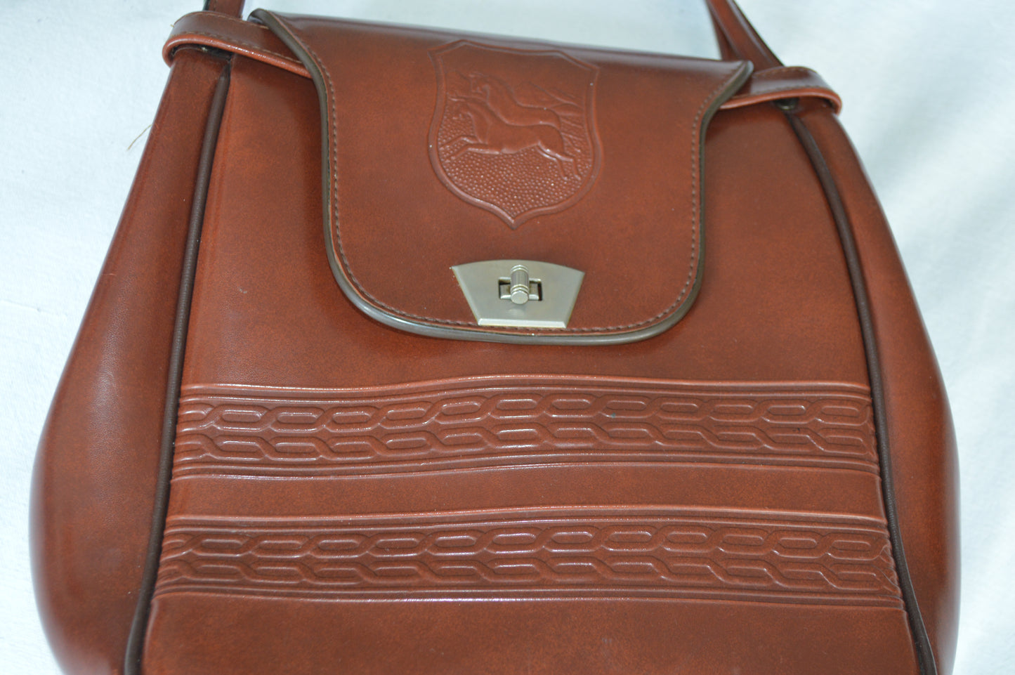 Leather Handbag with embossed detail