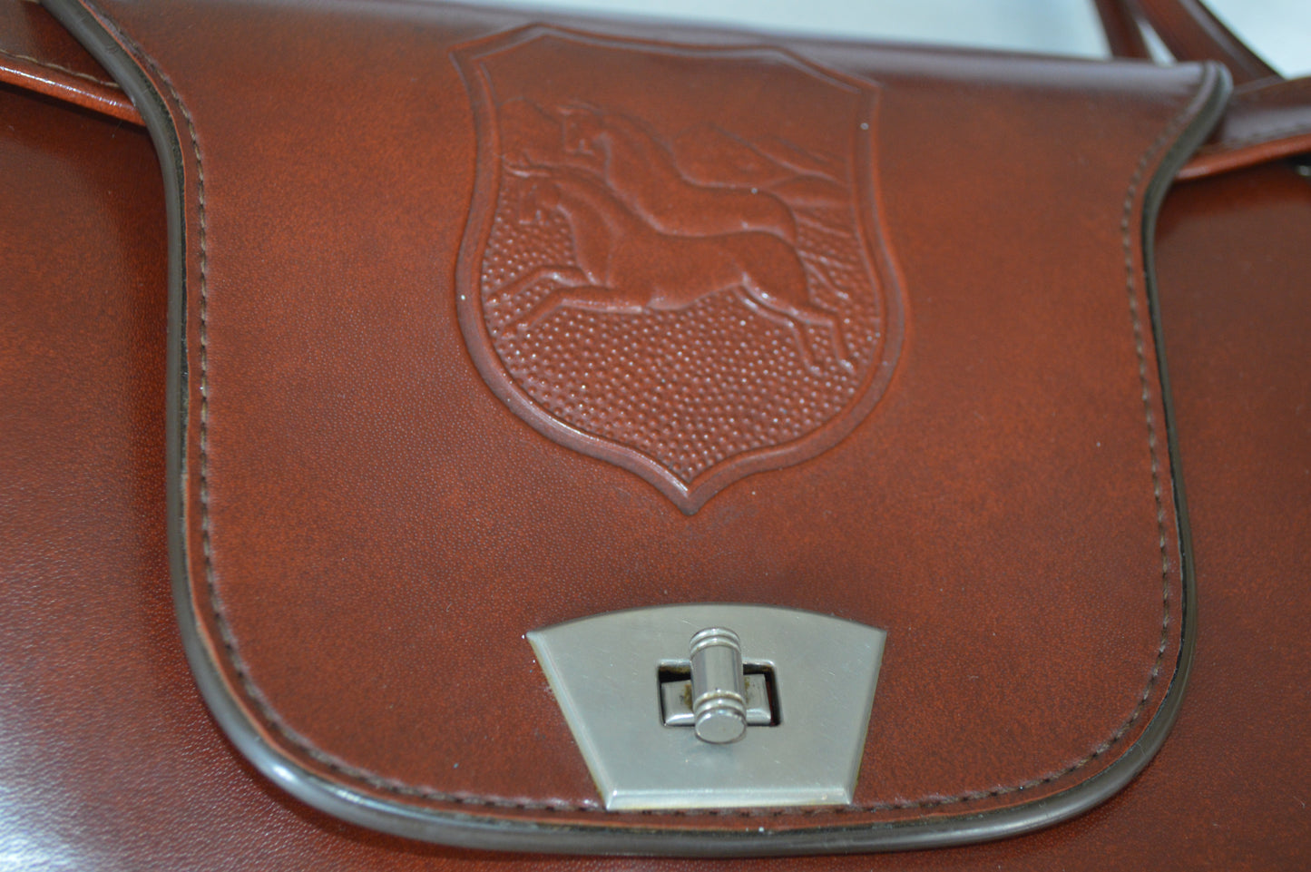 Leather Handbag with embossed detail
