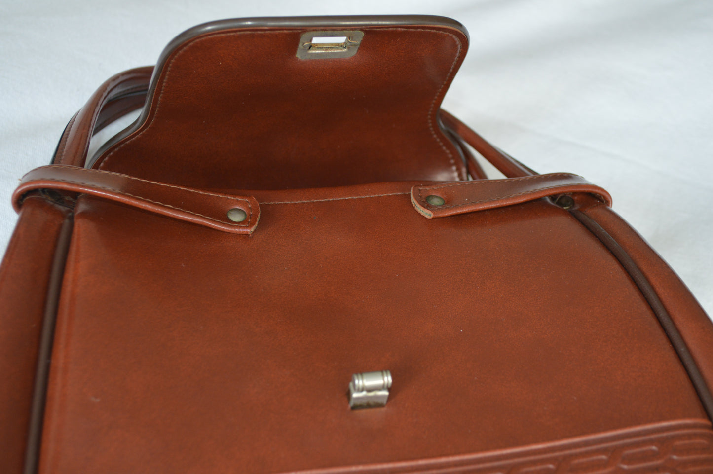 Leather Handbag with embossed detail