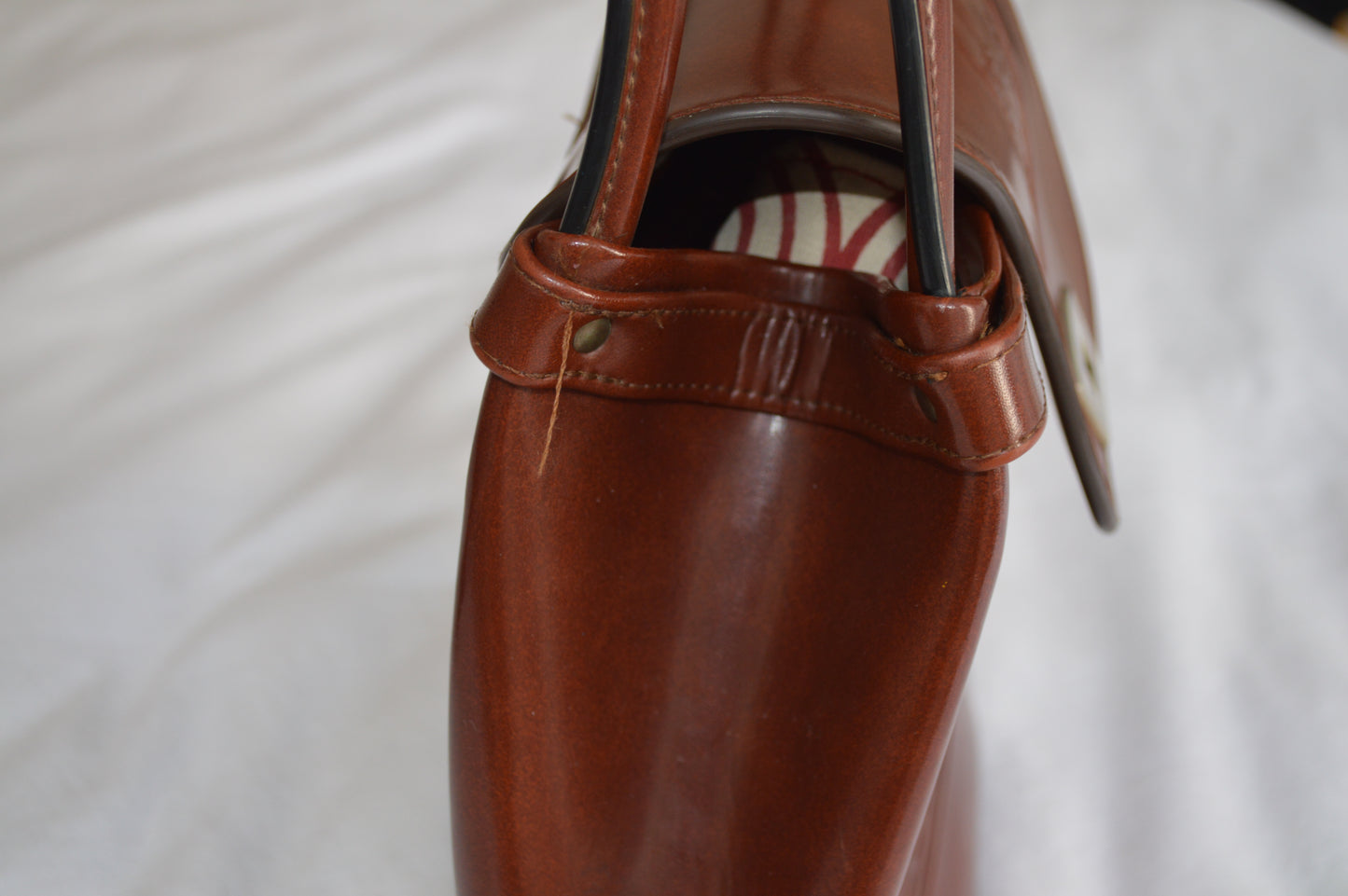 Leather Handbag with embossed detail