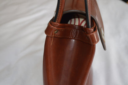 Leather Handbag with embossed detail